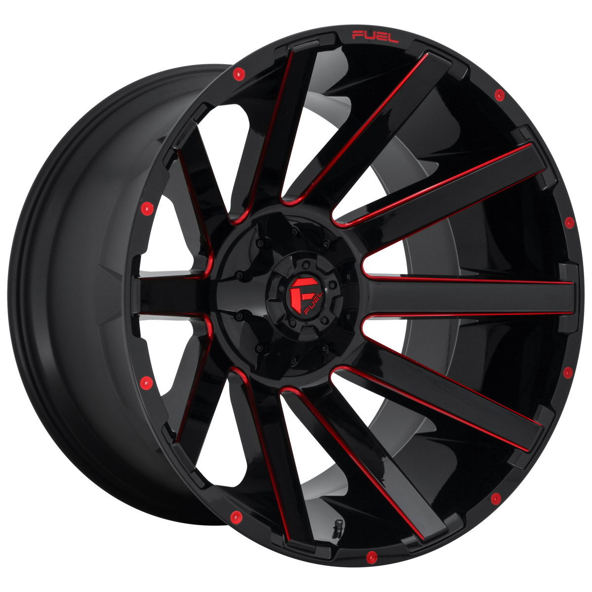 Fuel Off-Road D643 CONTRA GLOSS BLACK W/ RED TINT wheel