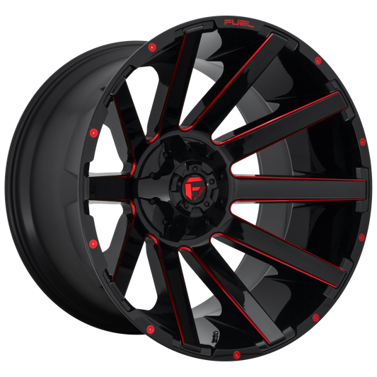 Fuel Off-Road D643 CONTRA GLOSS BLACK W/ RED TINT wheel