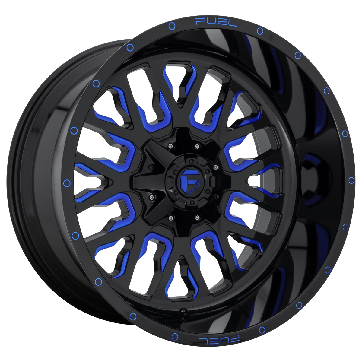 Fuel Off-Road D645 STROKE GLOSS BLACK W/ BLUE TINT wheel