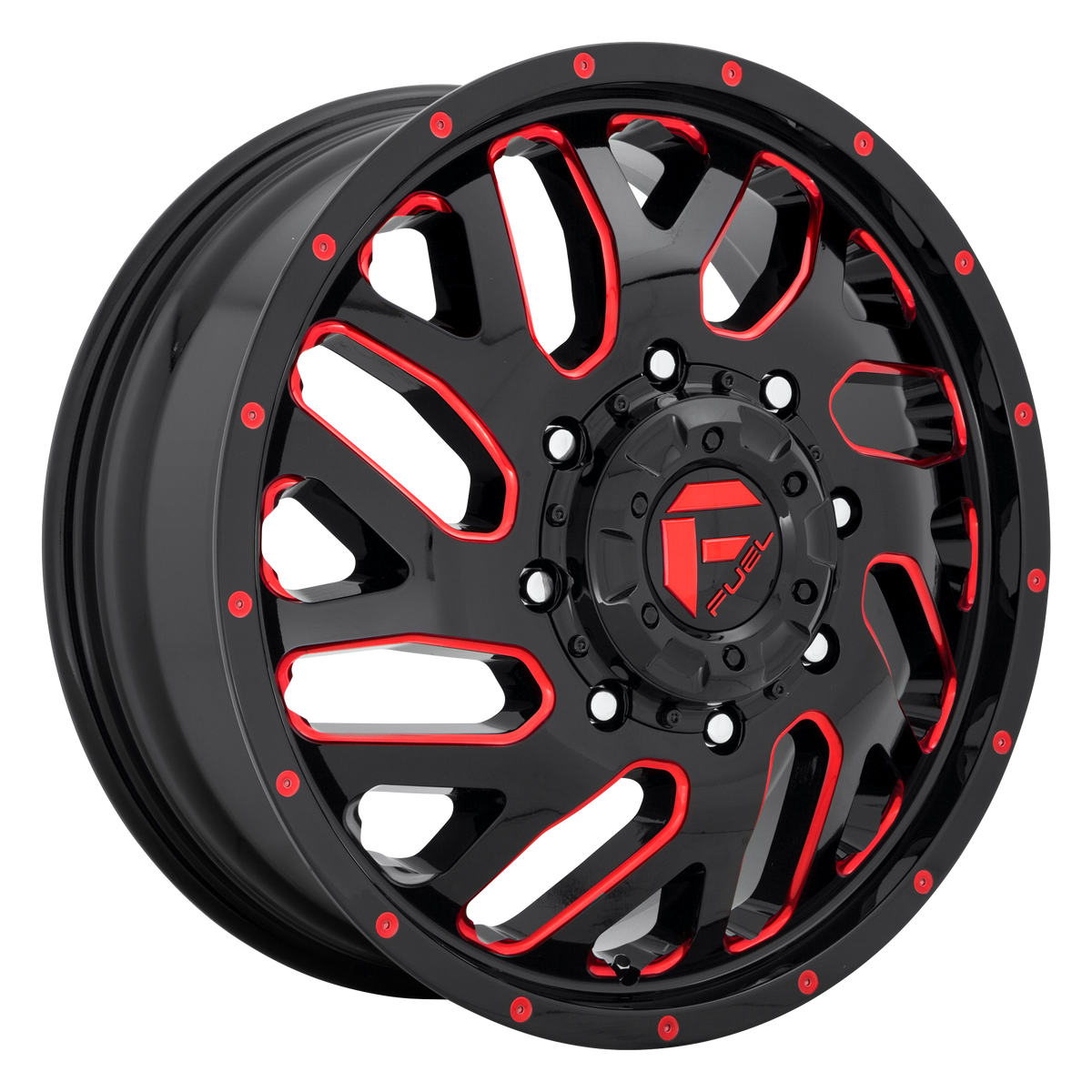 Fuel Off-Road D656 TRITON GLOSS BLACK W/ RED TINT wheel