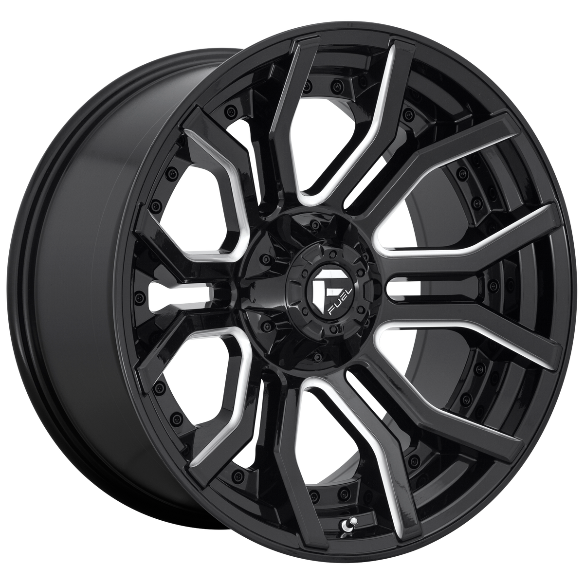 Fuel Off-Road D711 RAGE GLOSS BLACK MILLED wheel