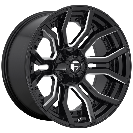 Fuel Off-Road D711 RAGE | GLOSS BLACK MILLED wheel