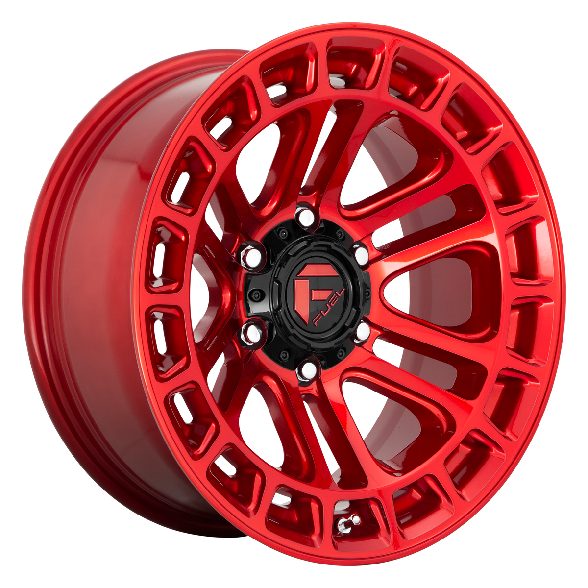 Fuel Off-Road D719 HEATER | CANDY RED MACHINED wheel