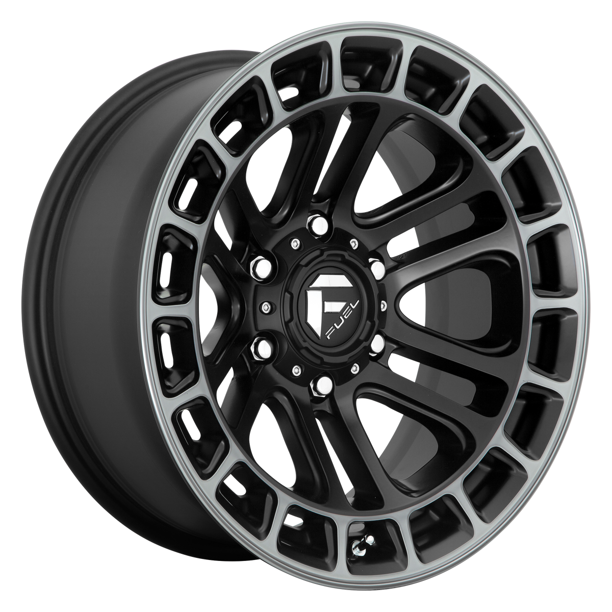 Fuel Off-Road D720 HEATER MATTE BLACK DOUBLE DARK TINT MACHINED wheel