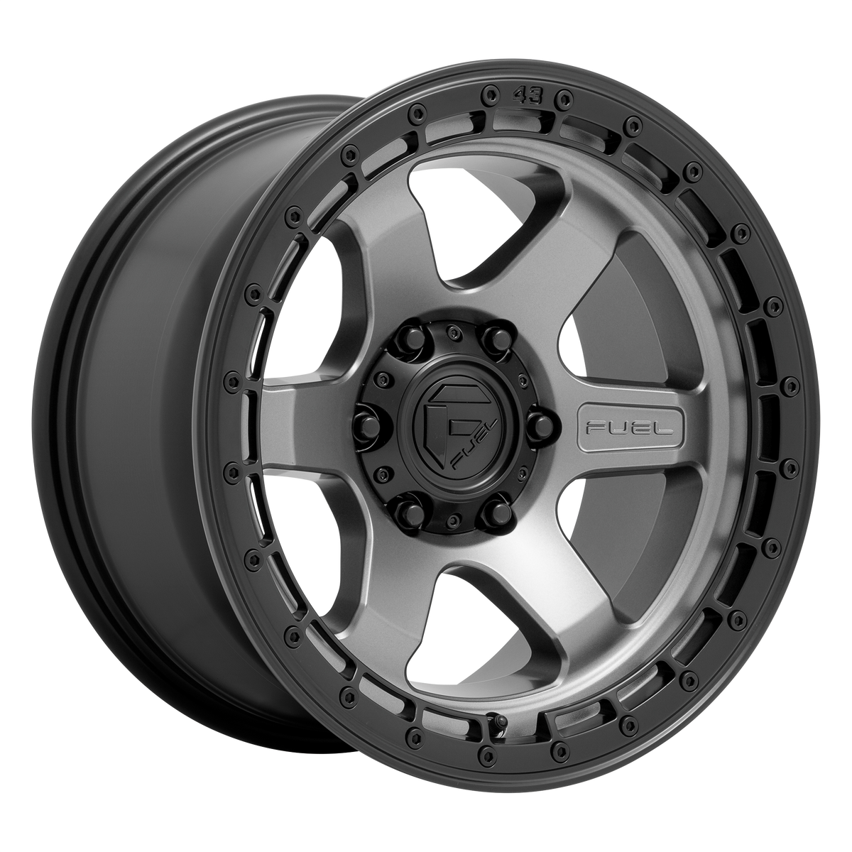 Fuel Off-Road D752 BLOCK MATTE GUNMETAL W/ BLACK RING wheel