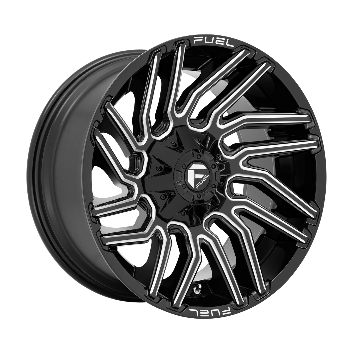 Fuel Off-Road D773 TYPHOON GLOSS BLACK MILLED wheel