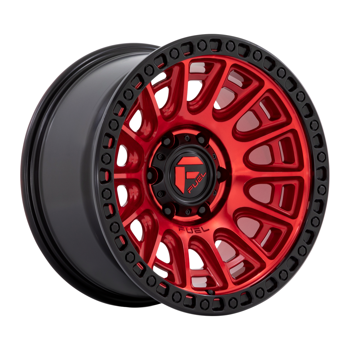 Fuel Off-Road D834 CYCLE CANDY RED W/ BLACK RING wheel