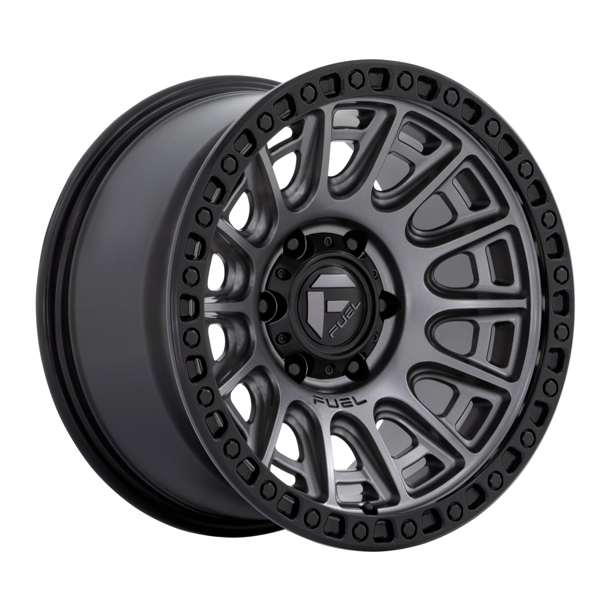 Fuel Off-Road D835 CYCLE MATTE GUNMETAL W/ BLACK RING wheel