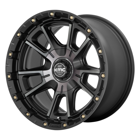 KMC KM100 SYNC SATIN BLACK W/ GRAY TINT wheel