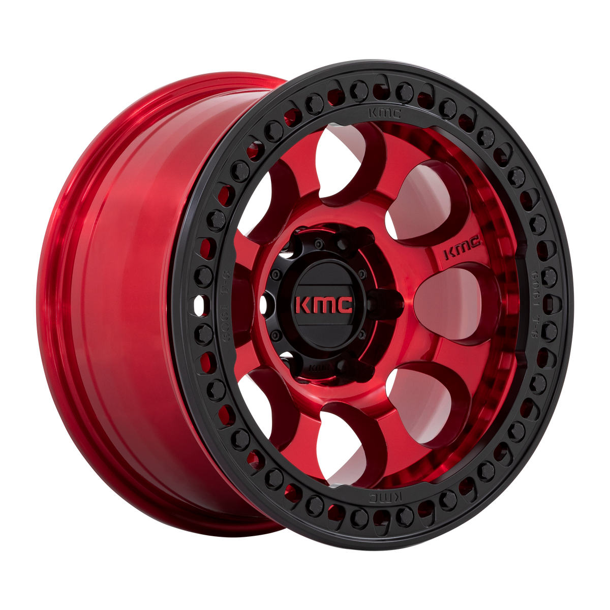 KMC KM237 RIOT BEADLOCK | CANDY RED W/ SATIN BLACK RING wheel