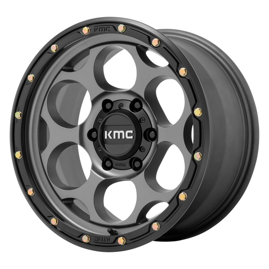 KMC KM541 DIRTY HARRY | SATIN GRAY W/ BLACK LIP wheel