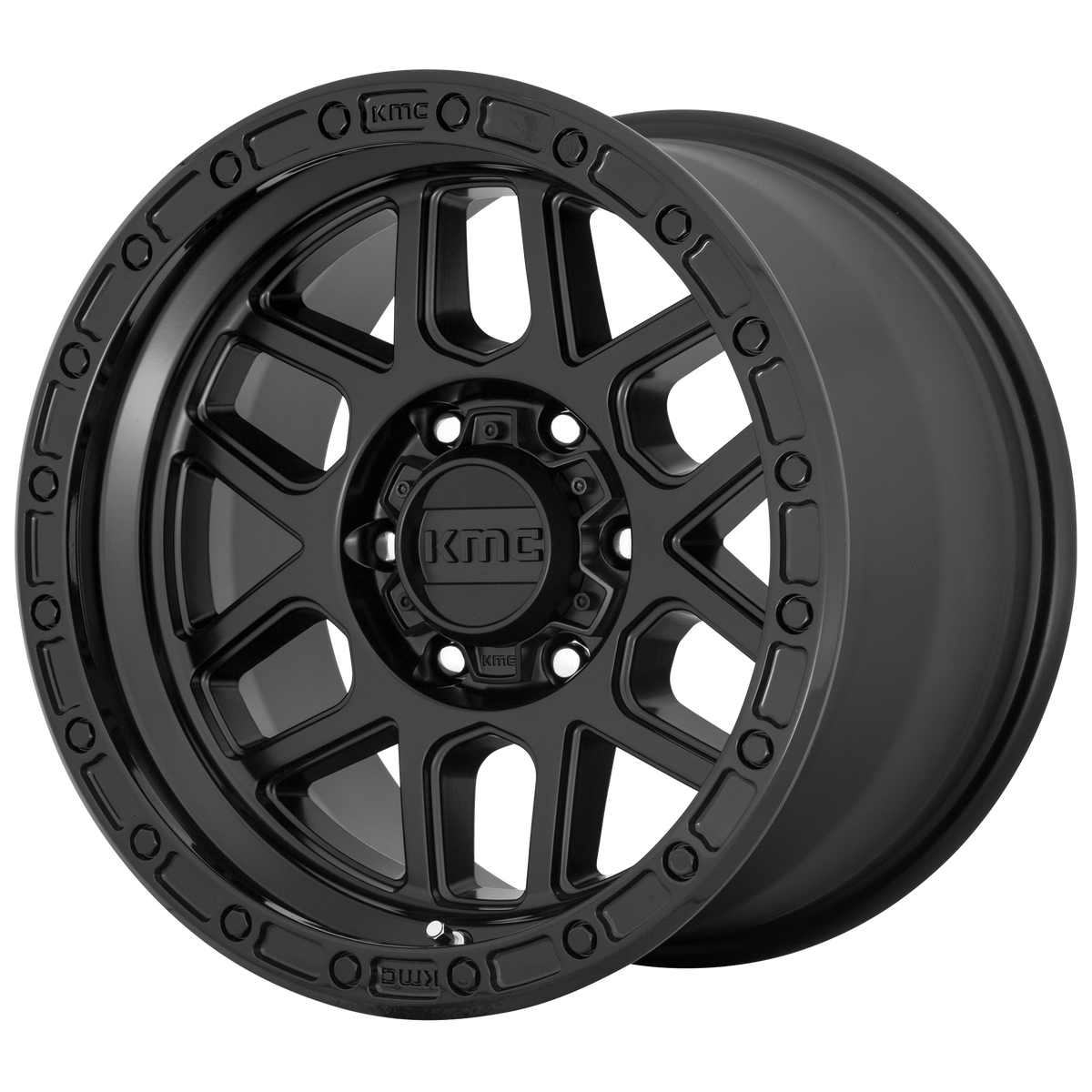KMC KM544 MESA | SATIN BLACK W/ GLOSS BLACK LIP wheel