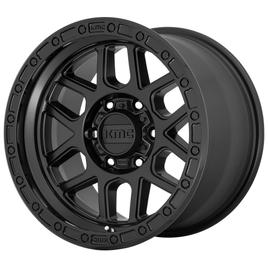 KMC KM544 MESA | SATIN BLACK W/ GLOSS BLACK LIP wheel