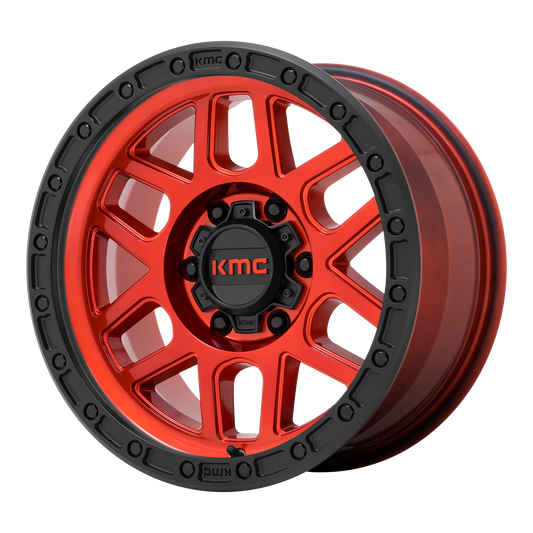 KMC KM544 MESA | CANDY RED W/ BLACK LIP wheel