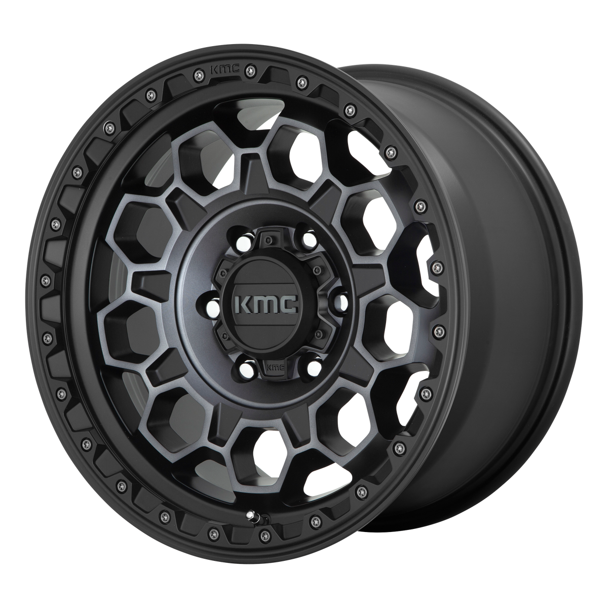 KMC KM545 TREK SATIN BLACK W/ GRAY TINT wheel