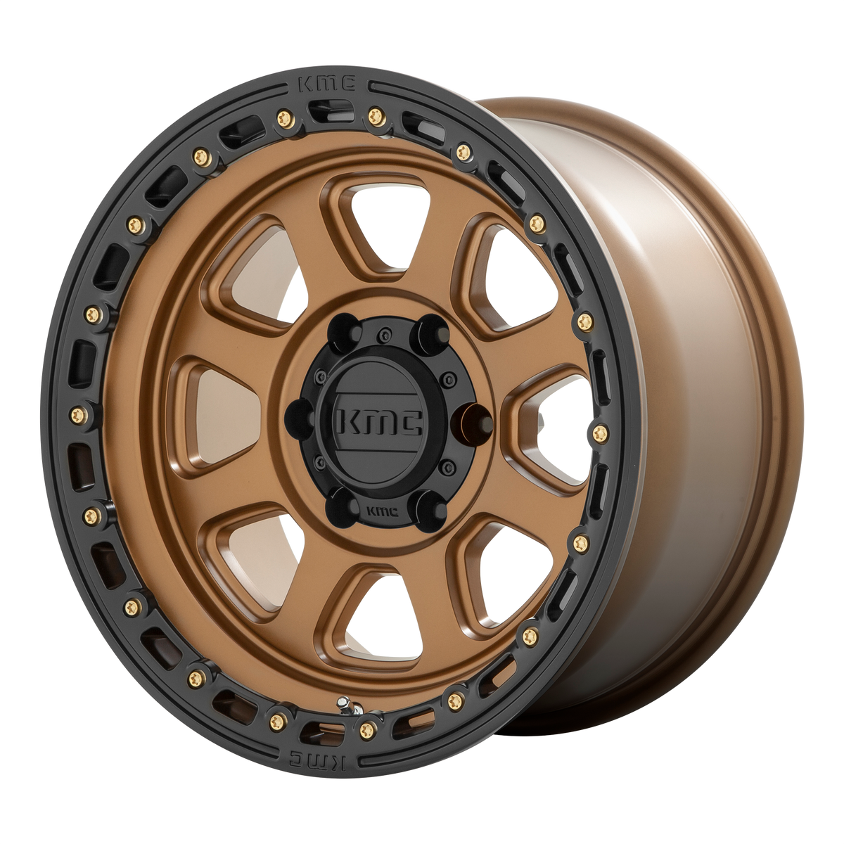 KMC KM548 CHASE MATTE BRONZE W/ BLACK LIP wheel