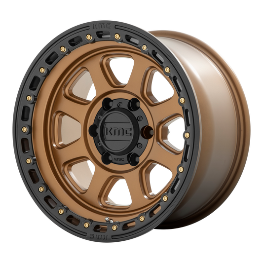 KMC KM548 CHASE | MATTE BRONZE W/ BLACK LIP wheel