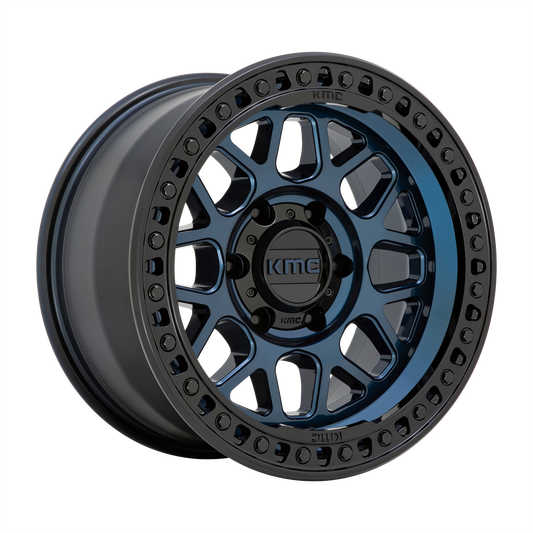 KMC KM549 GRS | MIDNIGHT BLUE W/ GLOSS BLACK LIP wheel