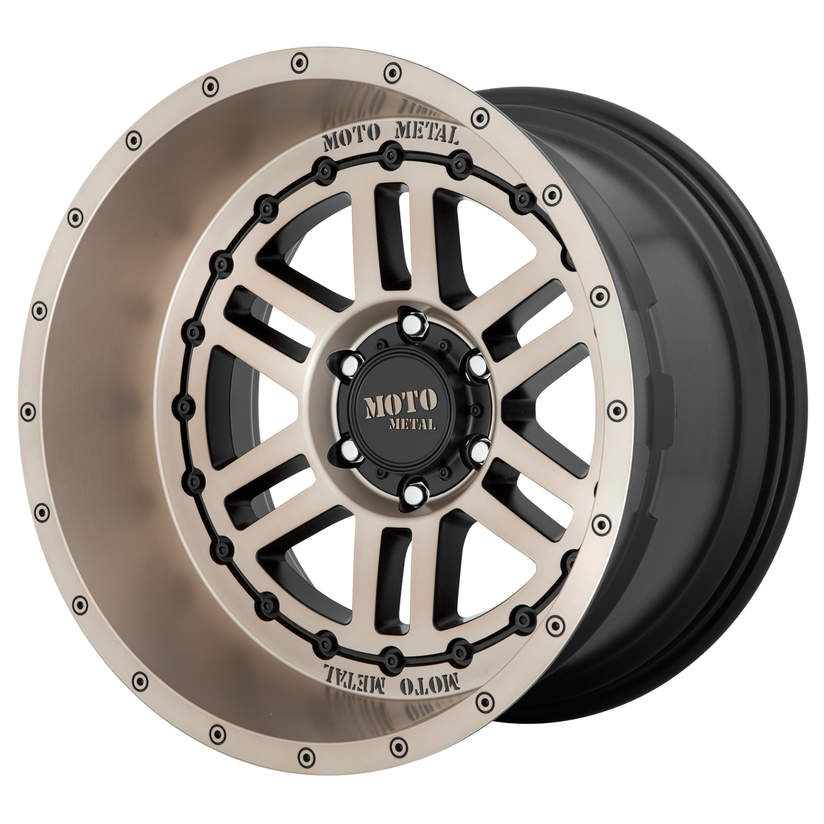 Moto Metal MO800 DEEP SIX SATIN BLACK W/ BRONZE TINT wheel