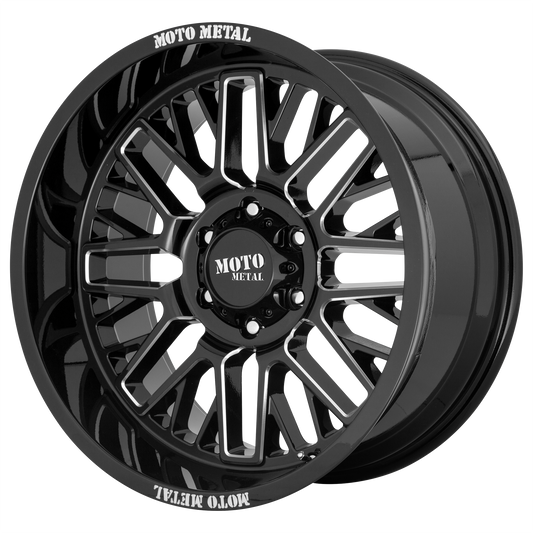 Moto Metal MO802 WARLOCK | GLOSS BLACK MILLED wheel