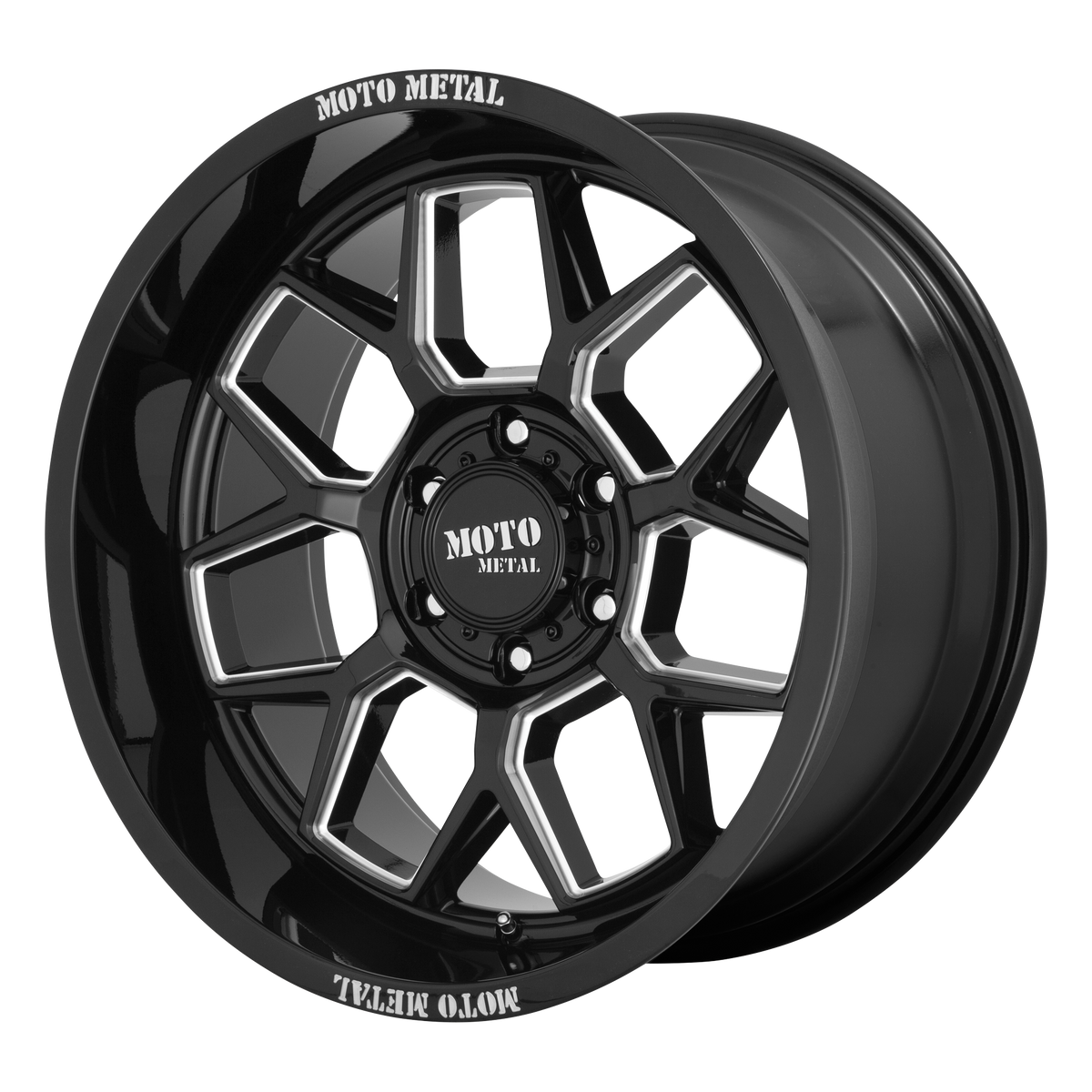 Moto Metal MO803 BANSHEE GLOSS BLACK MILLED wheel