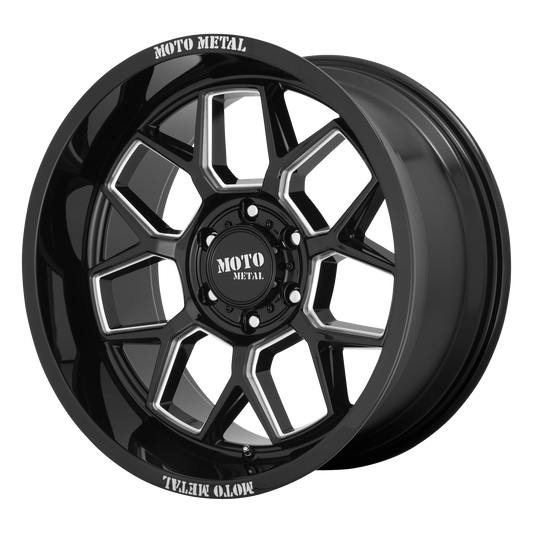 Moto Metal MO803 BANSHEE GLOSS BLACK MILLED wheel