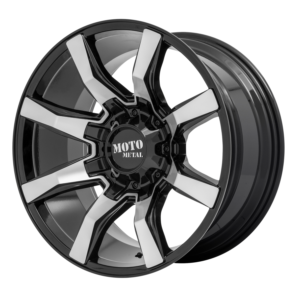 Moto Metal MO804 SPIDER GLOSS BLACK MACHINED wheel