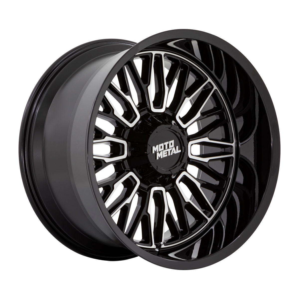 Moto Metal MO809 STINGER GLOSS BLACK MACHINED wheel