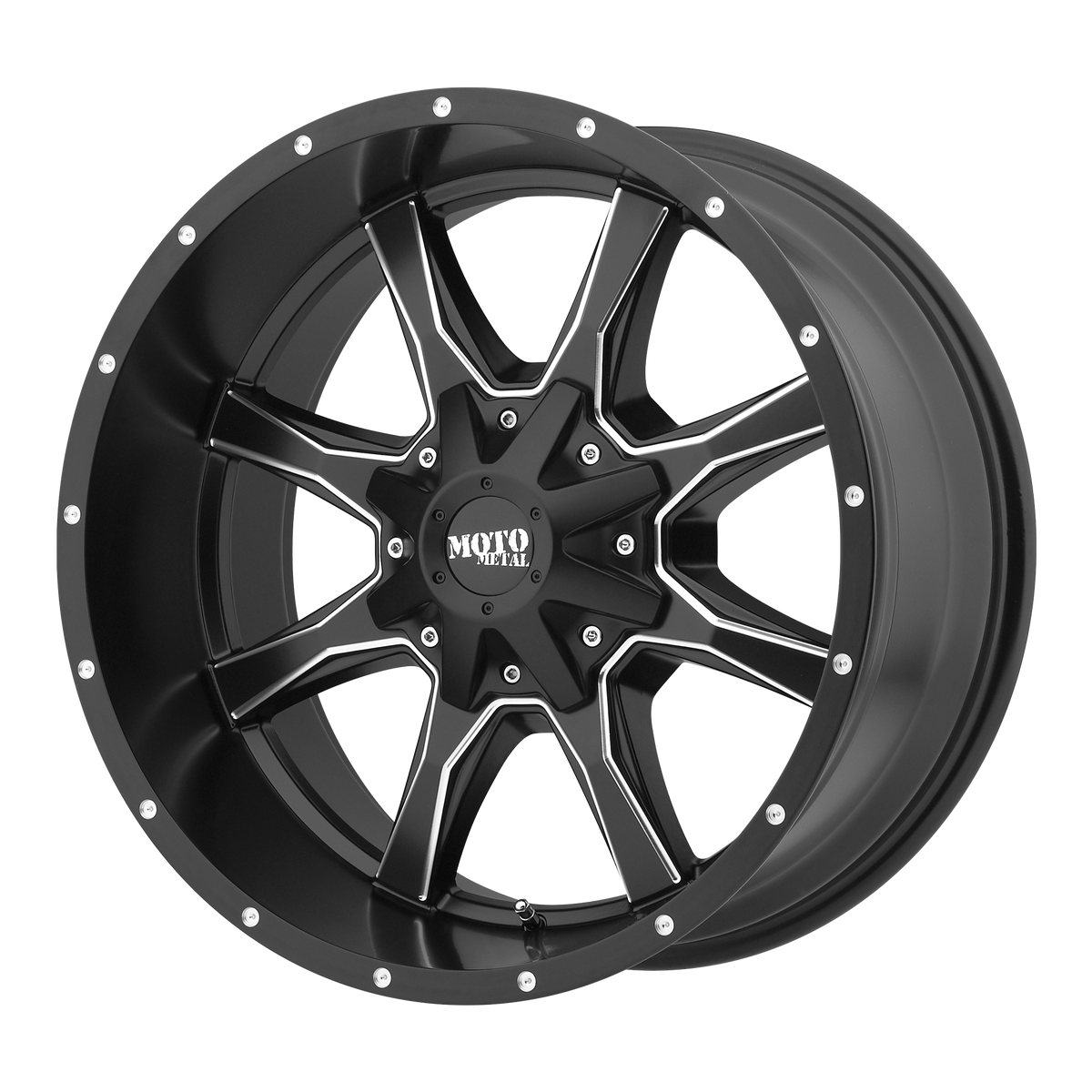 Moto Metal MO970 | SEMI GLOSS BLACK MILLED wheel