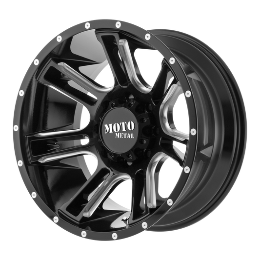Moto Metal MO982 AMP | GLOSS BLACK MILLED wheel