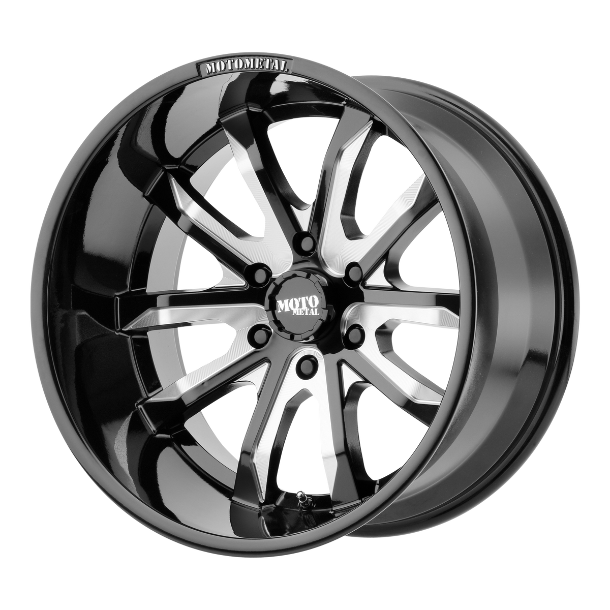 Moto Metal MO983 DAGGER GLOSS BLACK MILLED wheel