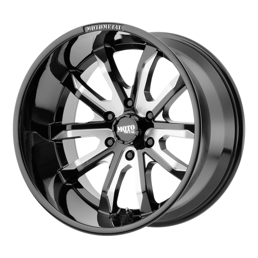 Moto Metal MO983 DAGGER GLOSS BLACK MILLED wheel