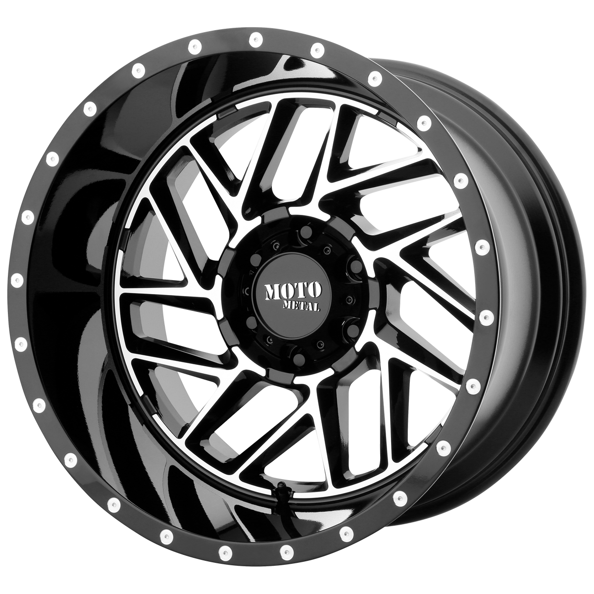 Moto Metal MO985 BREAKOUT GLOSS BLACK MACHINED wheel
