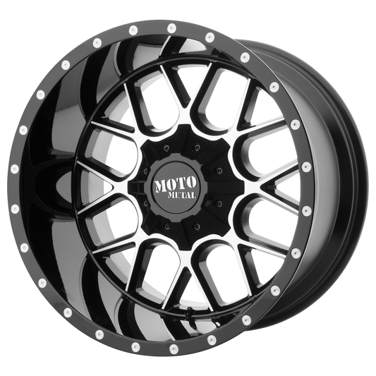 Moto Metal MO986 SIEGE | GLOSS BLACK MACHINED wheel