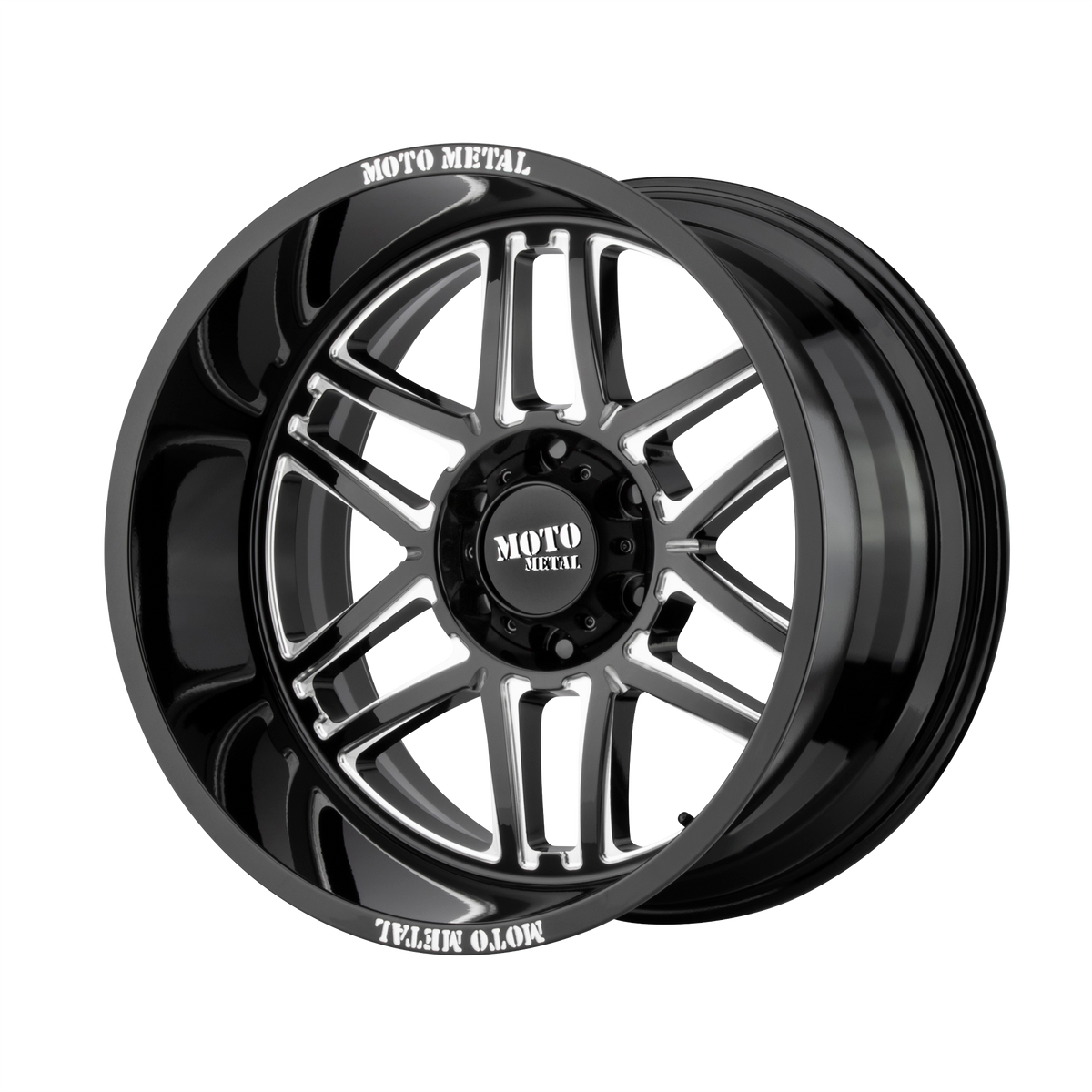 Moto Metal MO992 FOLSOM GLOSS BLACK MILLED wheel
