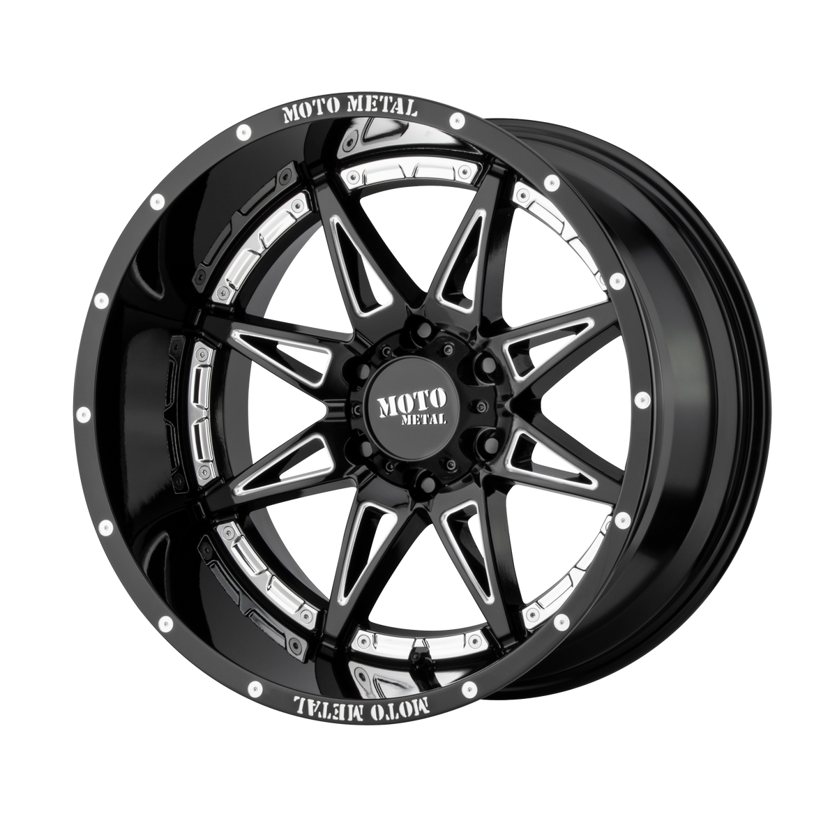 Moto Metal MO993 HYDRA GLOSS BLACK MILLED wheel