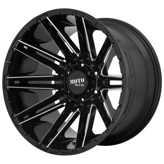 Moto Metal MO998 KRAKEN | GLOSS BLACK MILLED wheel