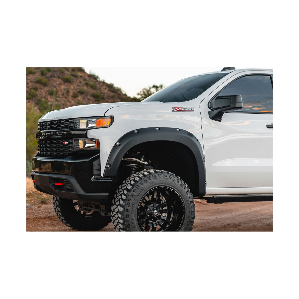 Rough Country 2" Pocket with Bolt Holes Fender Flares suits Chevrolet Silverado 1500 (2019-2026)