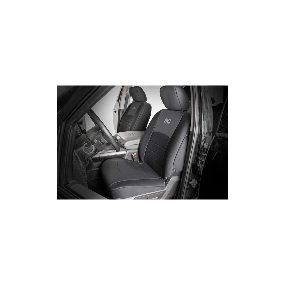 Rough Country Seat Covers, Front & Rear (Split seat only) suits RAM 1500 DT/2500/3500 (2019-2026)