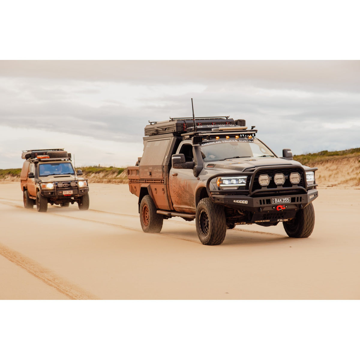 Outback Kitters Full Guard Bull Bar, 3 Tabs, Texture Black suits RAM 2500/3500 (2019-2024)