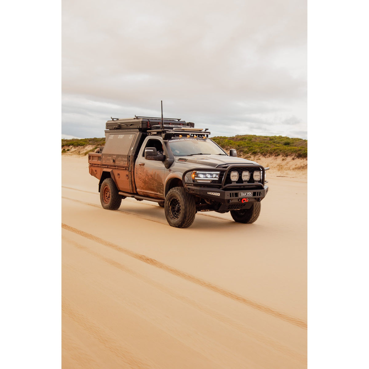 Outback Kitters Full Guard Bull Bar, 3 Tabs, Texture Black suits RAM 2500/3500 (2019-2024)