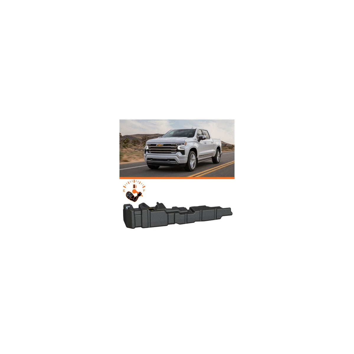 Titan Tanks Long Range Fuel Tank, 162L (Crew Cab, Short Bed) suits Chevrolet Silverado 1500 (2019-2026)