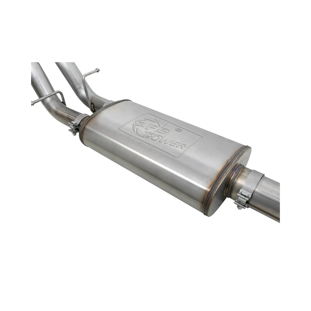 aFe POWER Vulcan Series 4inch to Dual 3inch 304 Stainless Steel Cat-Back Exhaust System (Black tip) suits Chevrolet Silverado