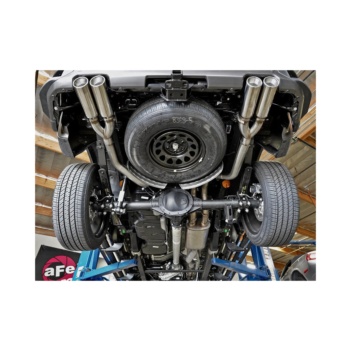 aFe POWER Vulcan Series 4inch to Dual 3inch 304 Stainless Steel Cat-Back Exhaust System, Polished tip suits Chevrolet