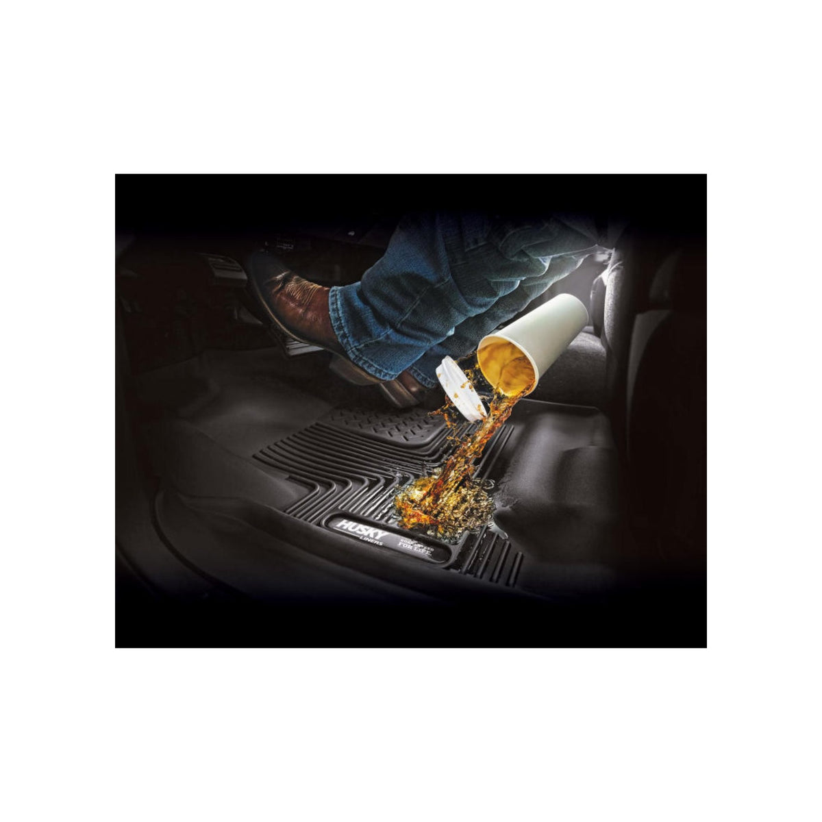 Husky Liners RAM 1500 DS Quad Cab X-Act Contour Seat Floor Mat, Rear suits RAM 1500 DS (2013-2024)