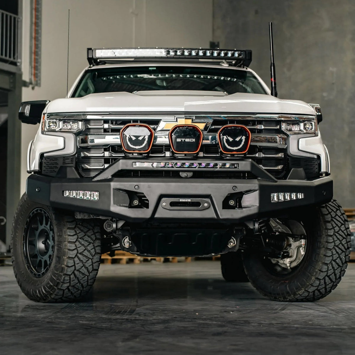 Outback Kitters Pre Runner Bull Bar, Chuck Series, Texture Black suits Chevrolet Silverado 1500 (2019-2026)