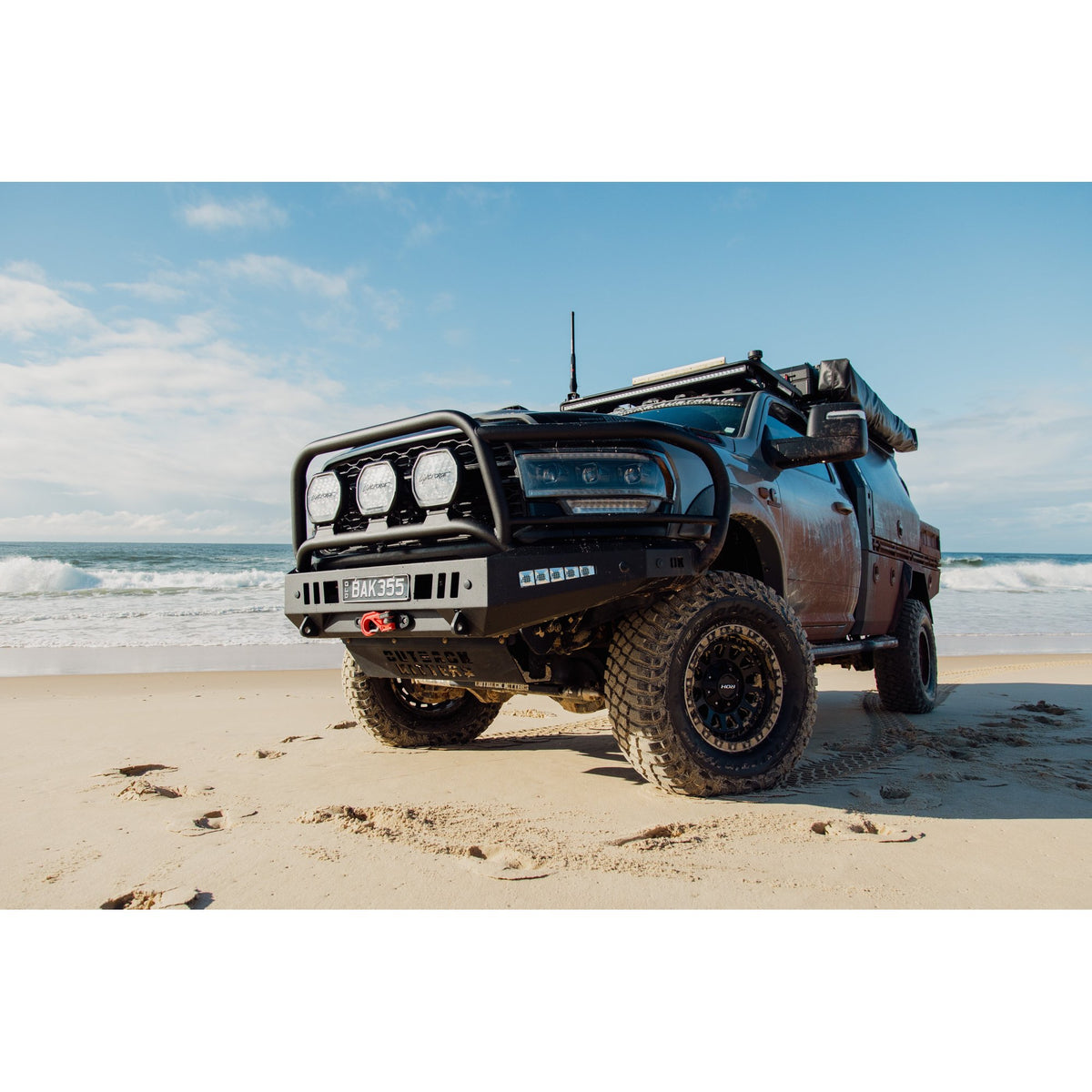 Outback Kitters Full Guard Bull Bar, 3 Tabs, Texture Black suits RAM 2500/3500 (2025-2026)