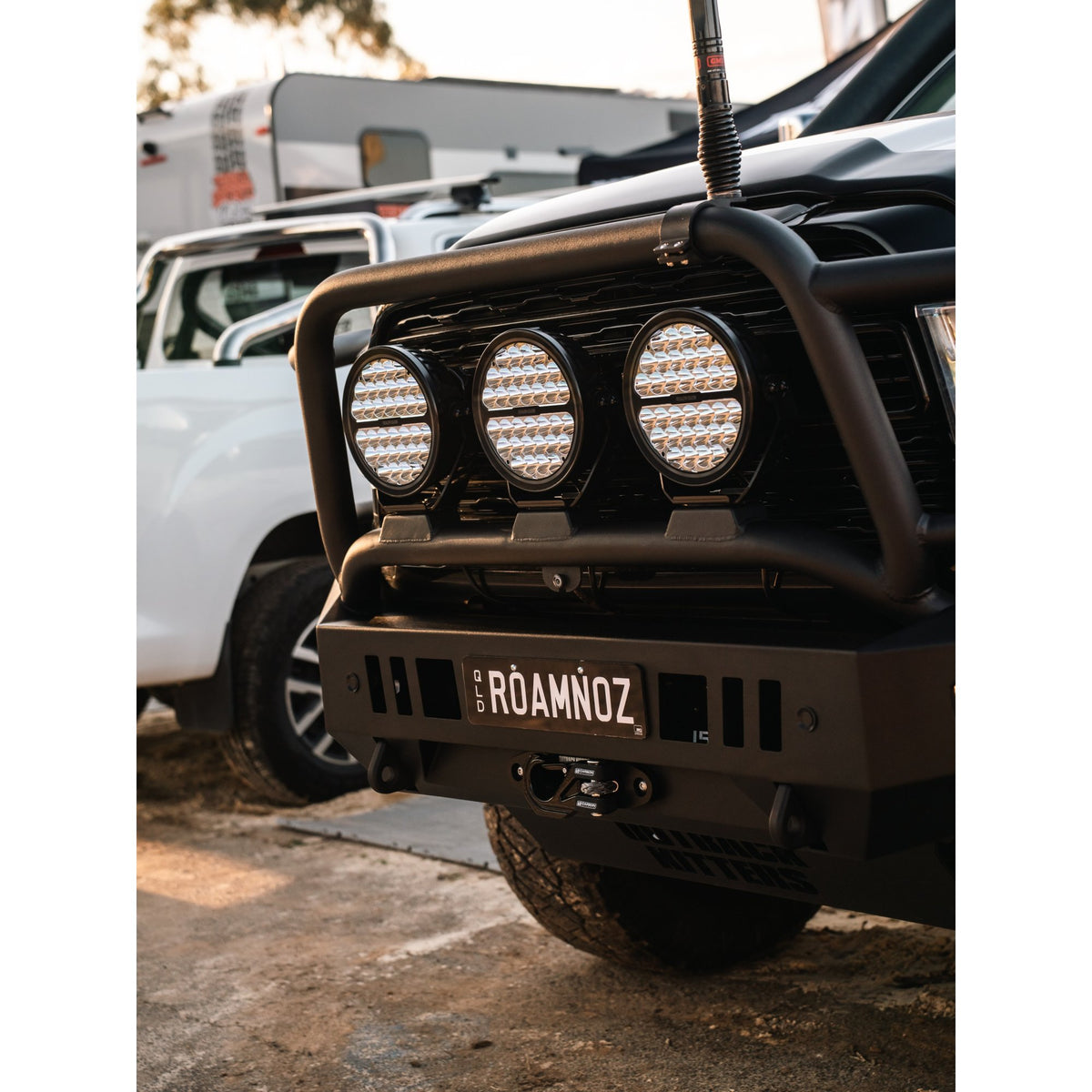 Outback Kitters Full Guard Bull Bar, 3 Tabs, Texture Black suits RAM 2500/3500 (2025-2026)