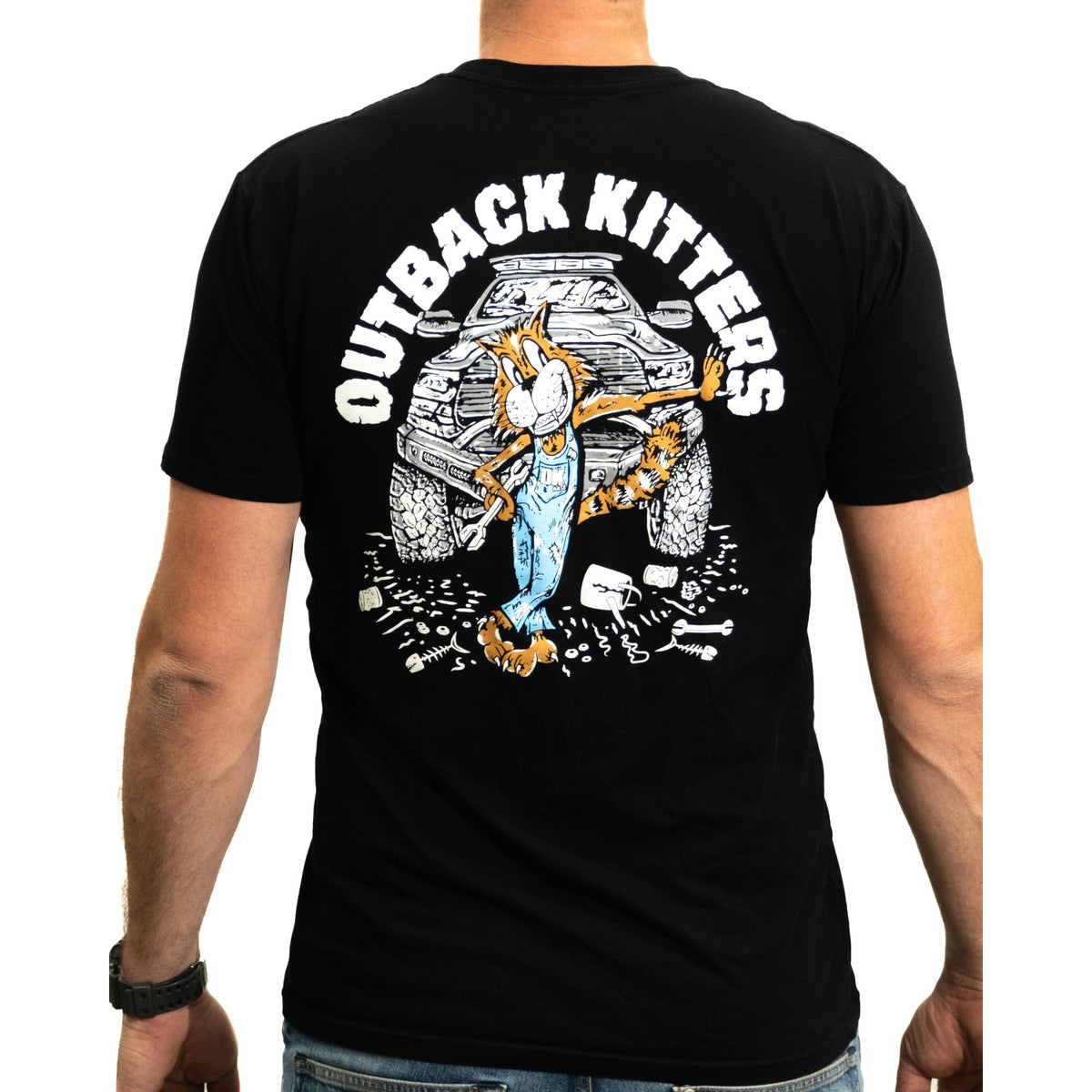 Outback Kitters "Mecatnic" Tee - Black - Large