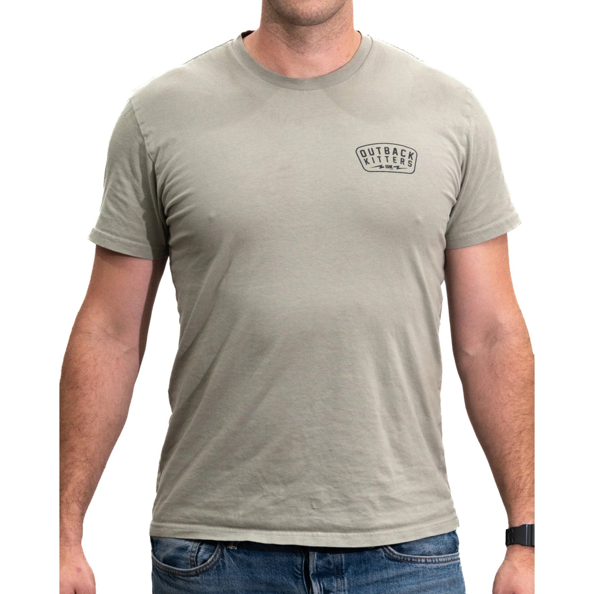 Outback Kitters "Hero" Tee - Taupe - Extra Large